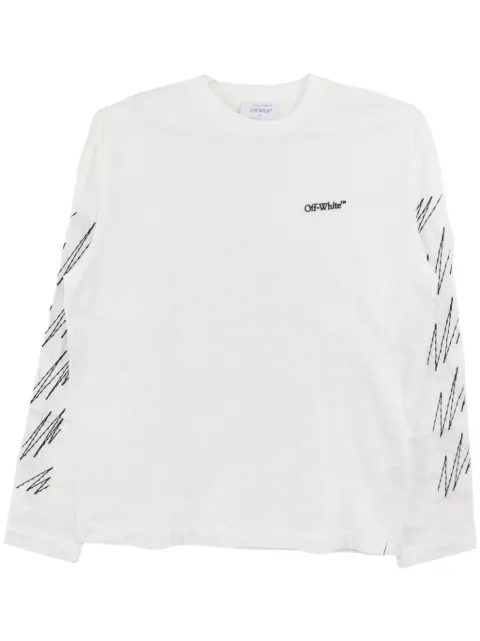 Off-White sketch-stripe cotton T-shirt Men