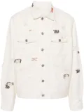 MARANT Jango embroidered-detail denim jacket - Neutrals
