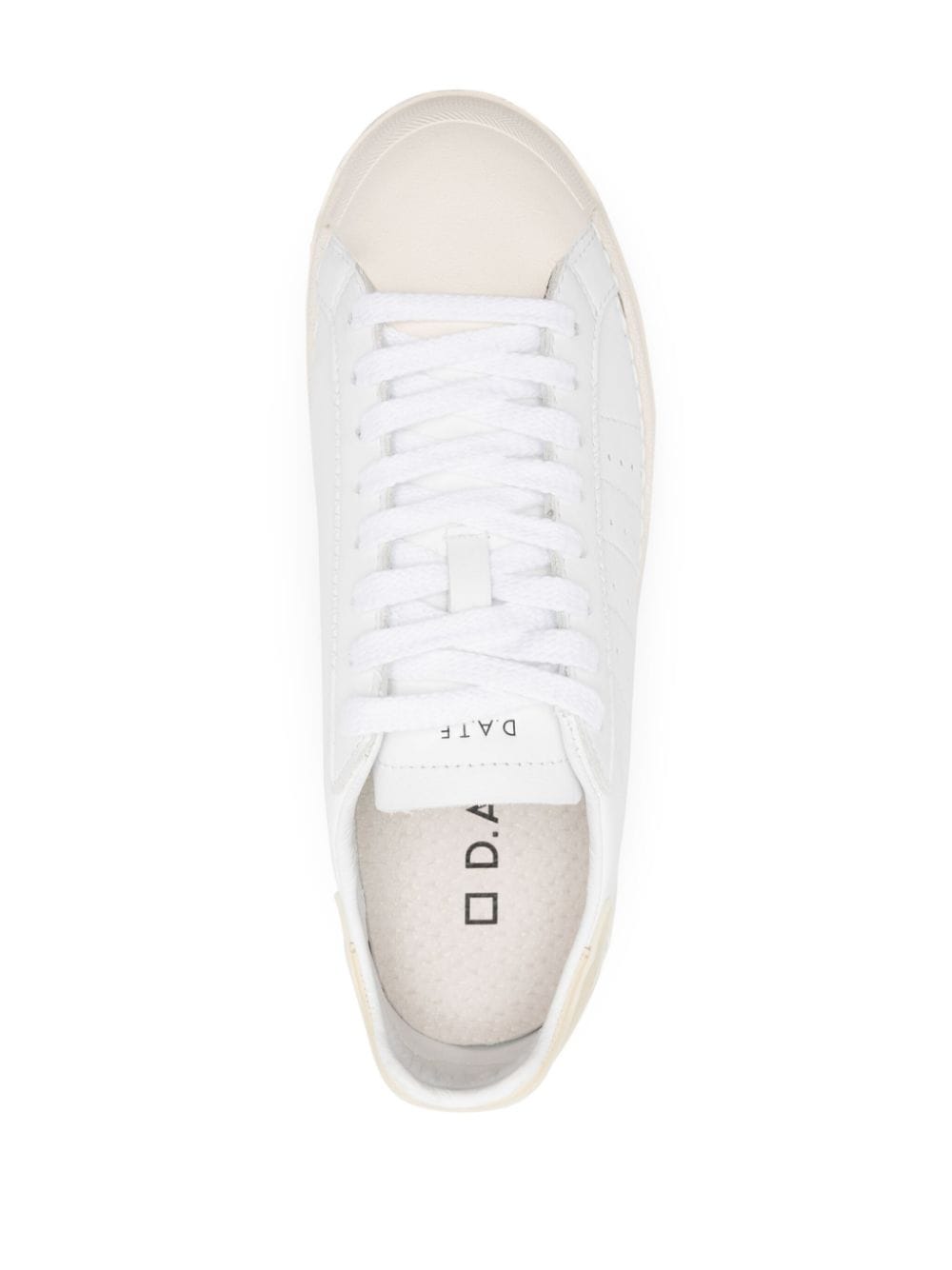 Shop Date Base Island Leather Sneakers In Weiss