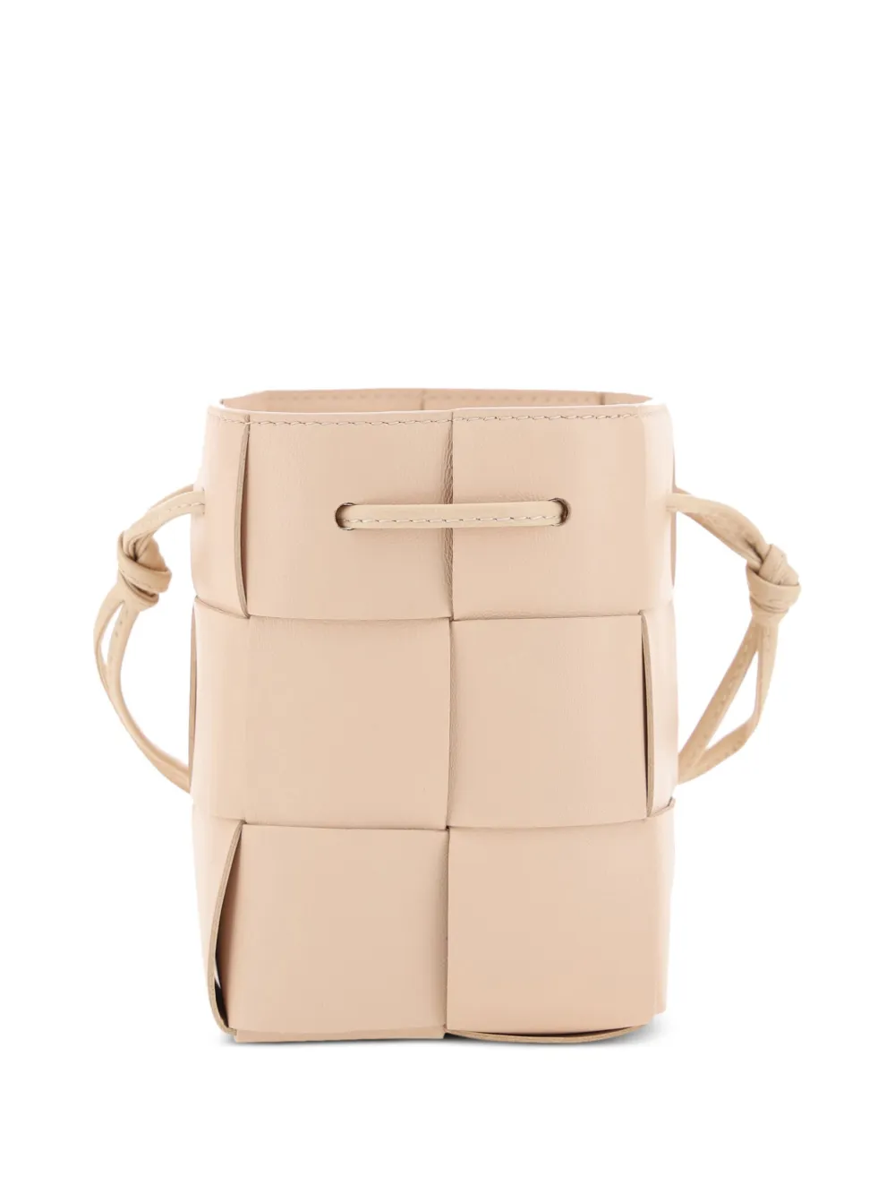 Bottega Veneta Cassette kleine bucket-tas Beige