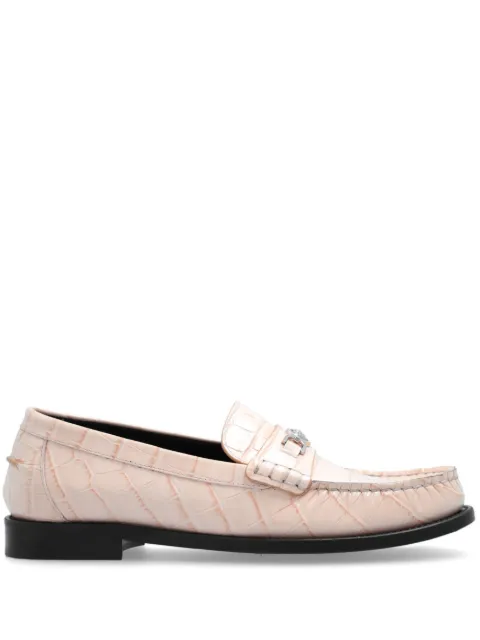 Versace mocasines con efecto de piel de cocodrilo