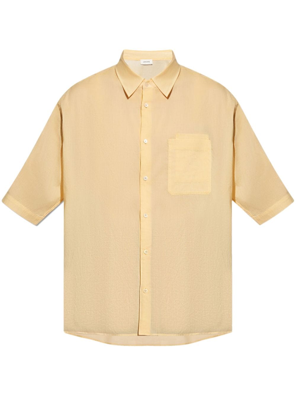 Shop Lemaire Double-pocket Cotton Shirt In Yellow