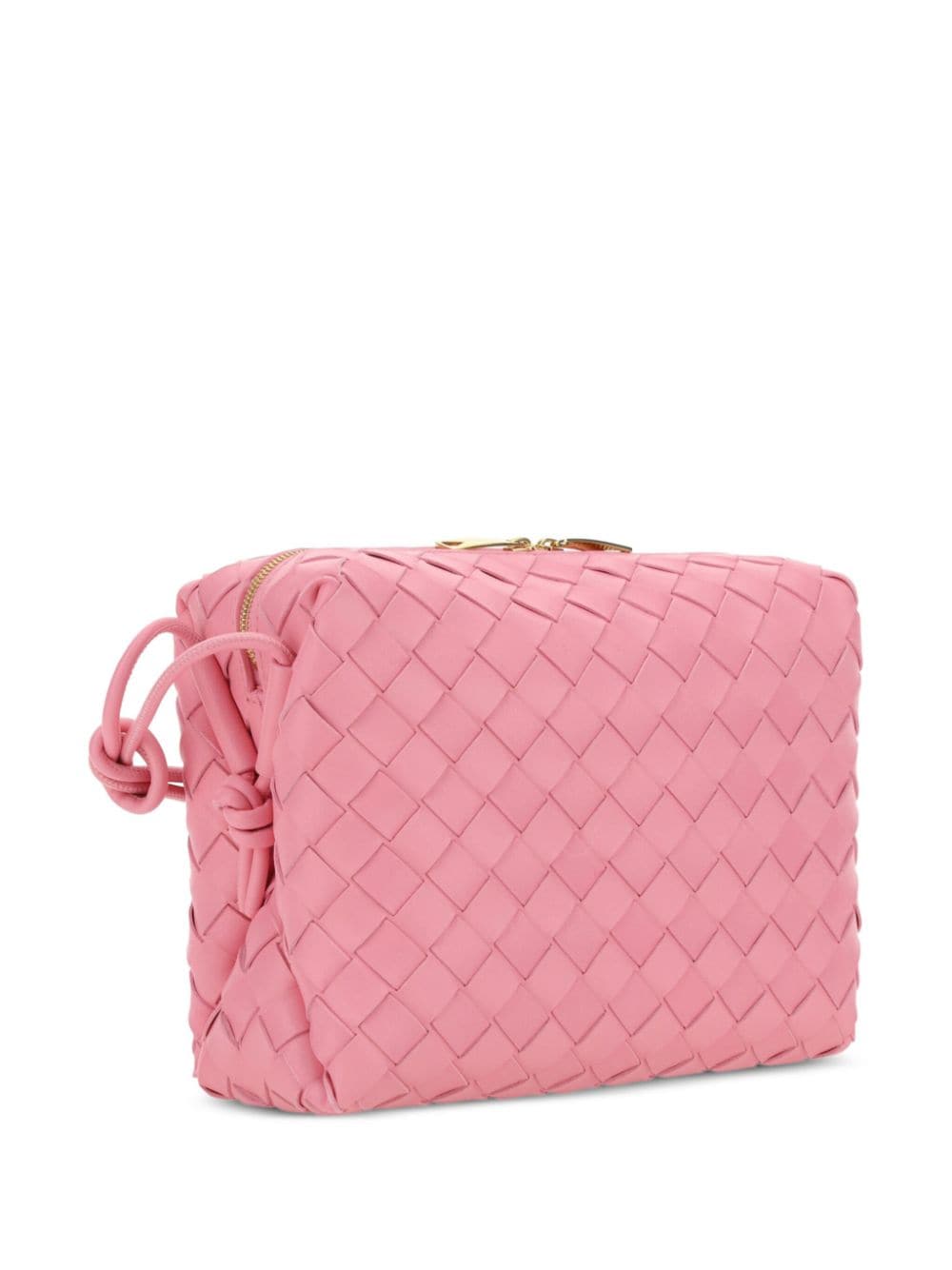 Shop Bottega Veneta Small Loop Leather Camera Bag In Pink
