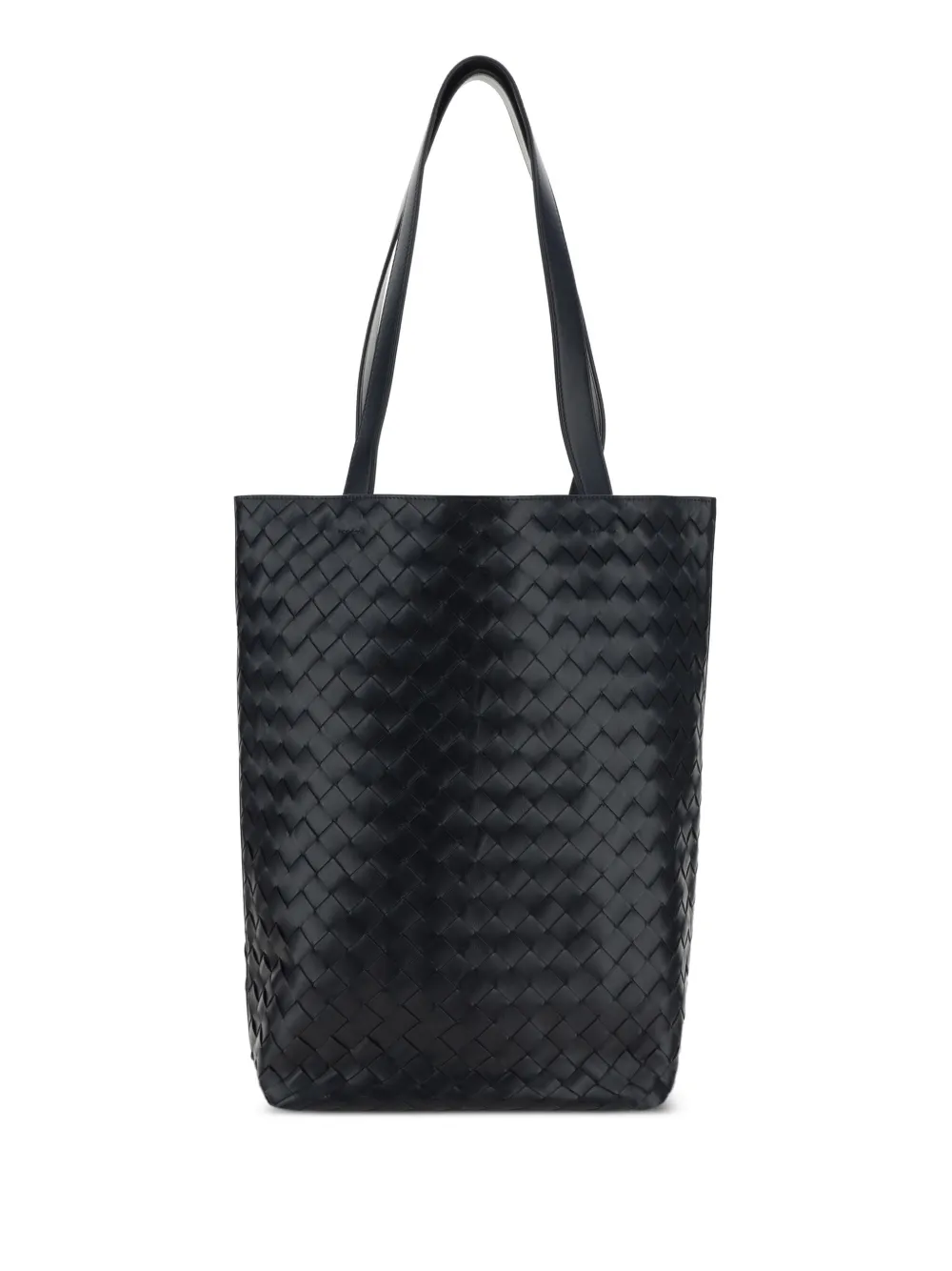 Shop Bottega Veneta Intrecciato Suede Tote Bag In Black