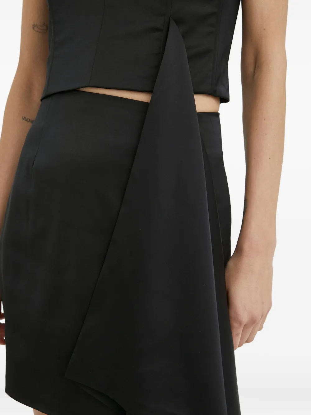 Gestuz Gedrapeerde rok Zwart