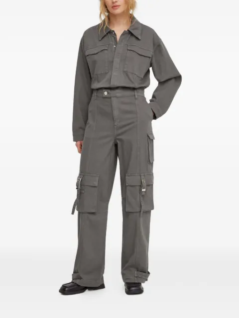 Gestuz point-collar chest-pocket jumpsuit