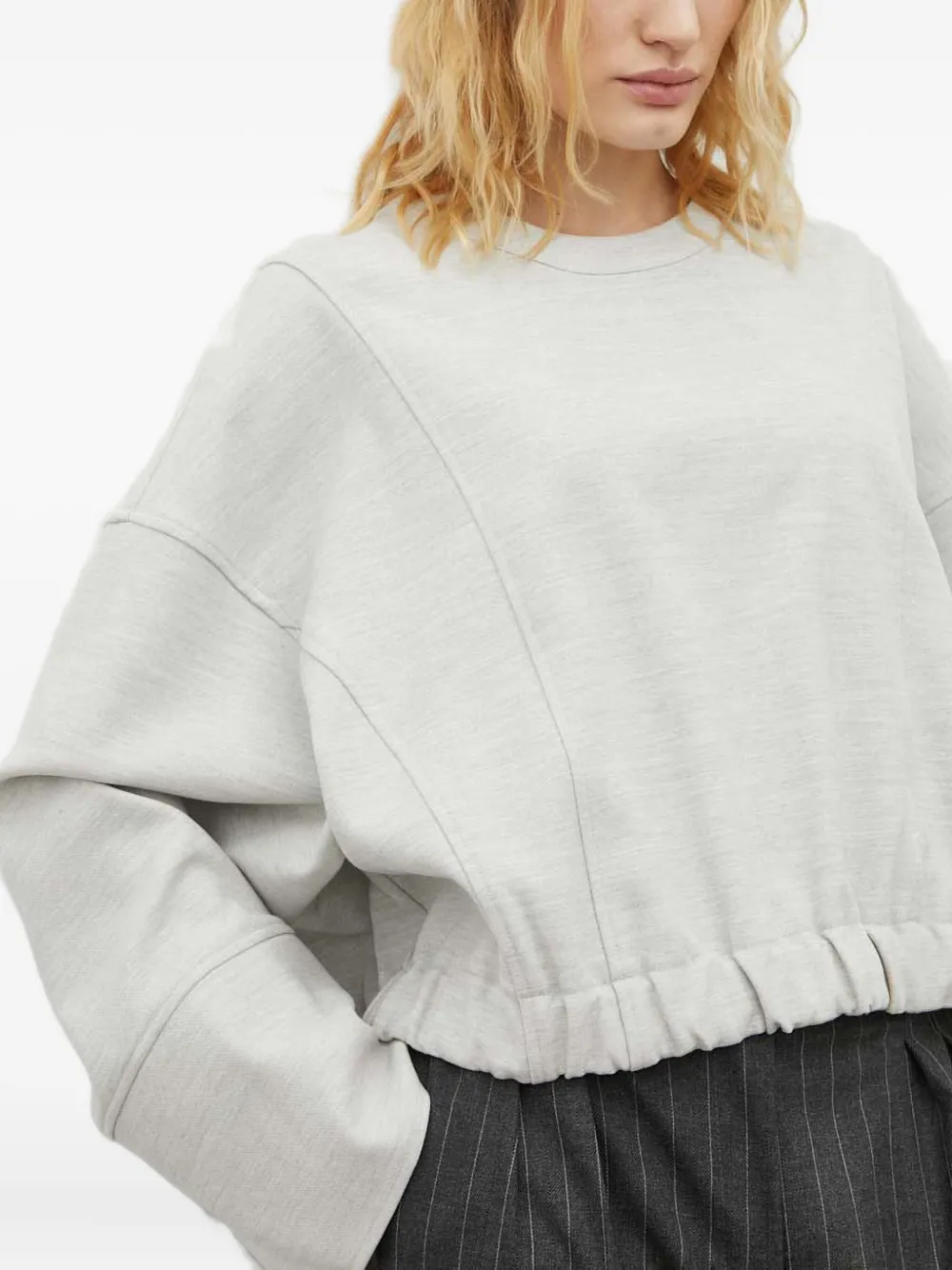 Gestuz Seam Detail Gathered Top In White