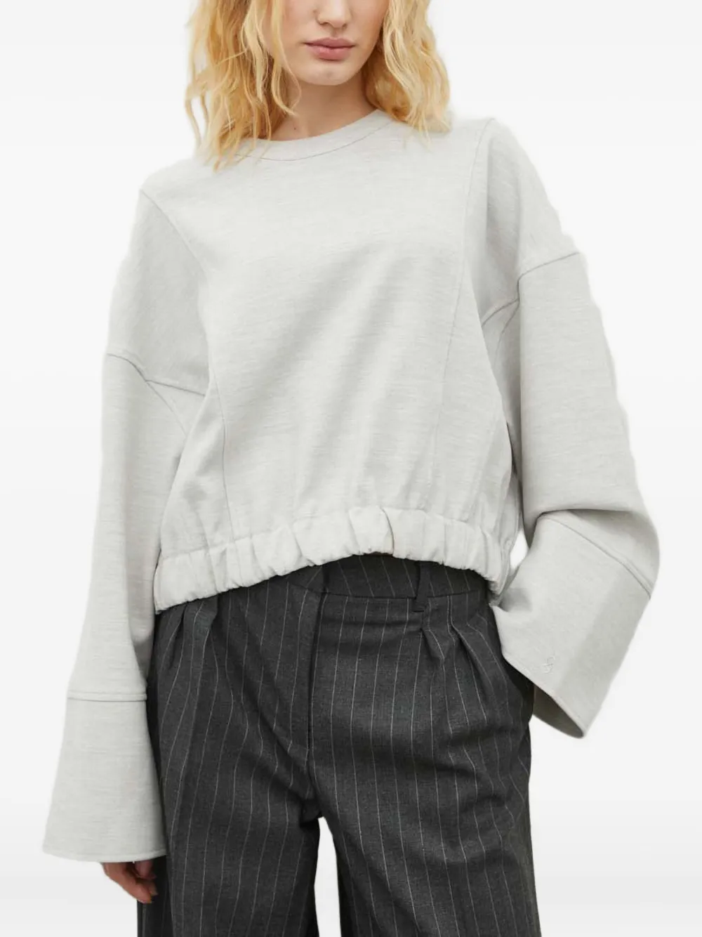 Gestuz seam detail gathered top | Grey | Image 1
