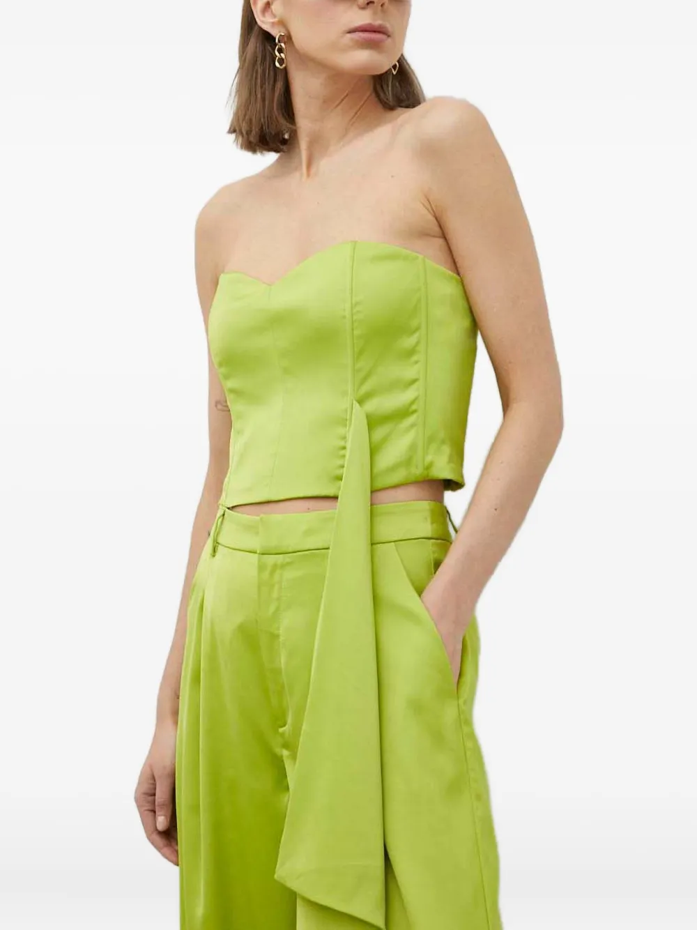Gestuz sweetheart smocked top | Green | Image 1