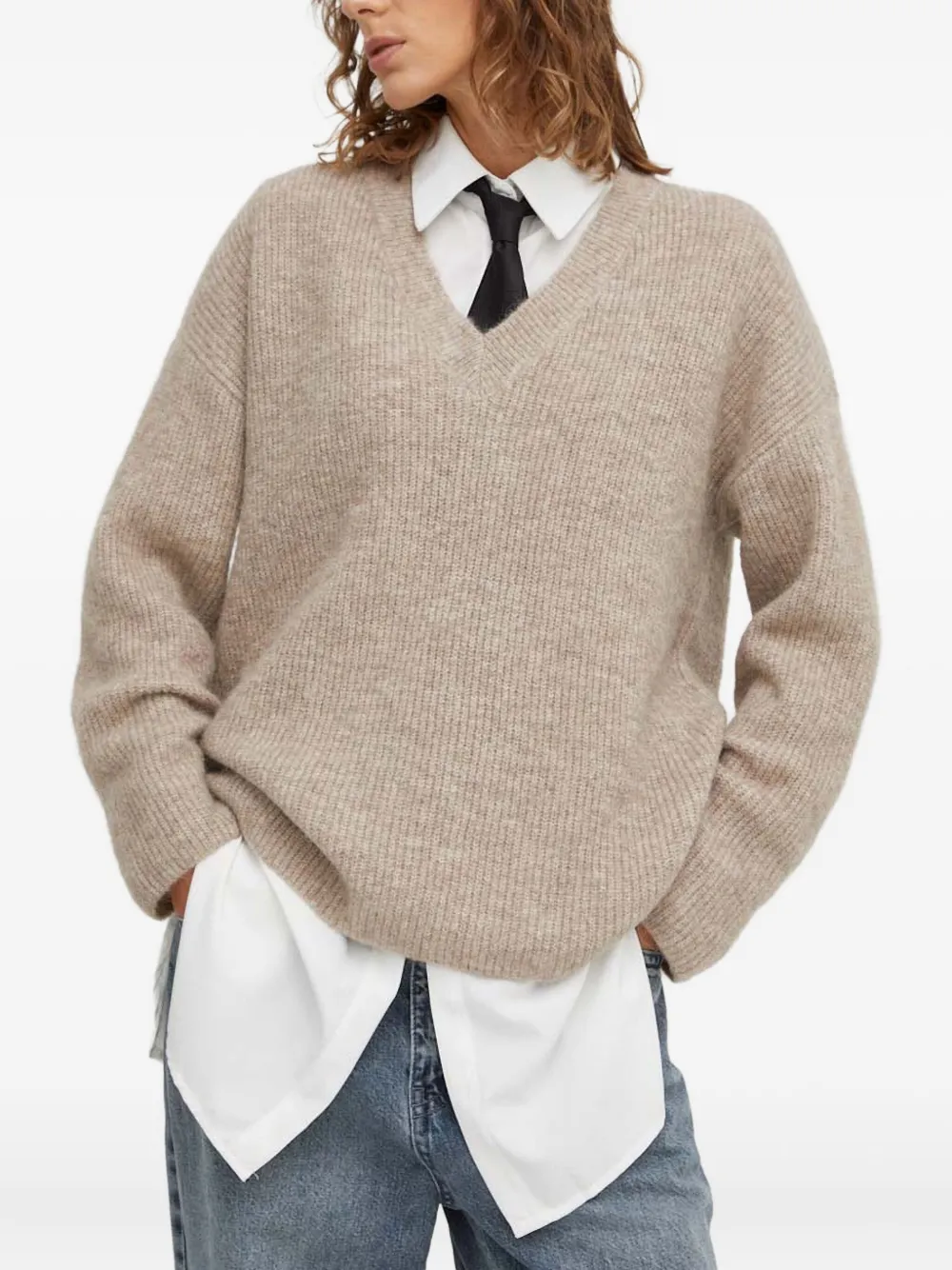 Gestuz V-neck knitwear | Neutrals | Image 1