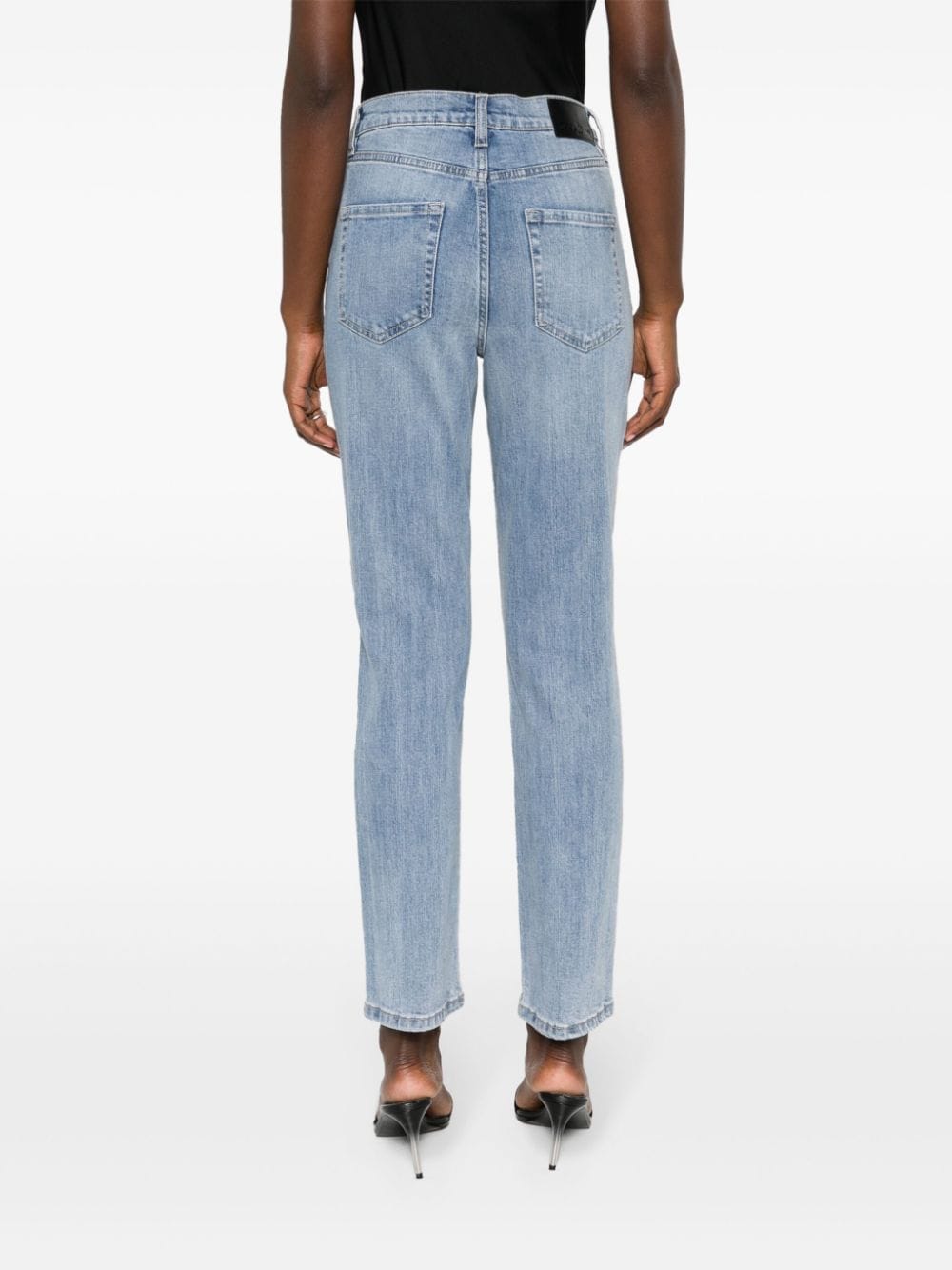 DKNY Broome high waist straight jeans Blauw