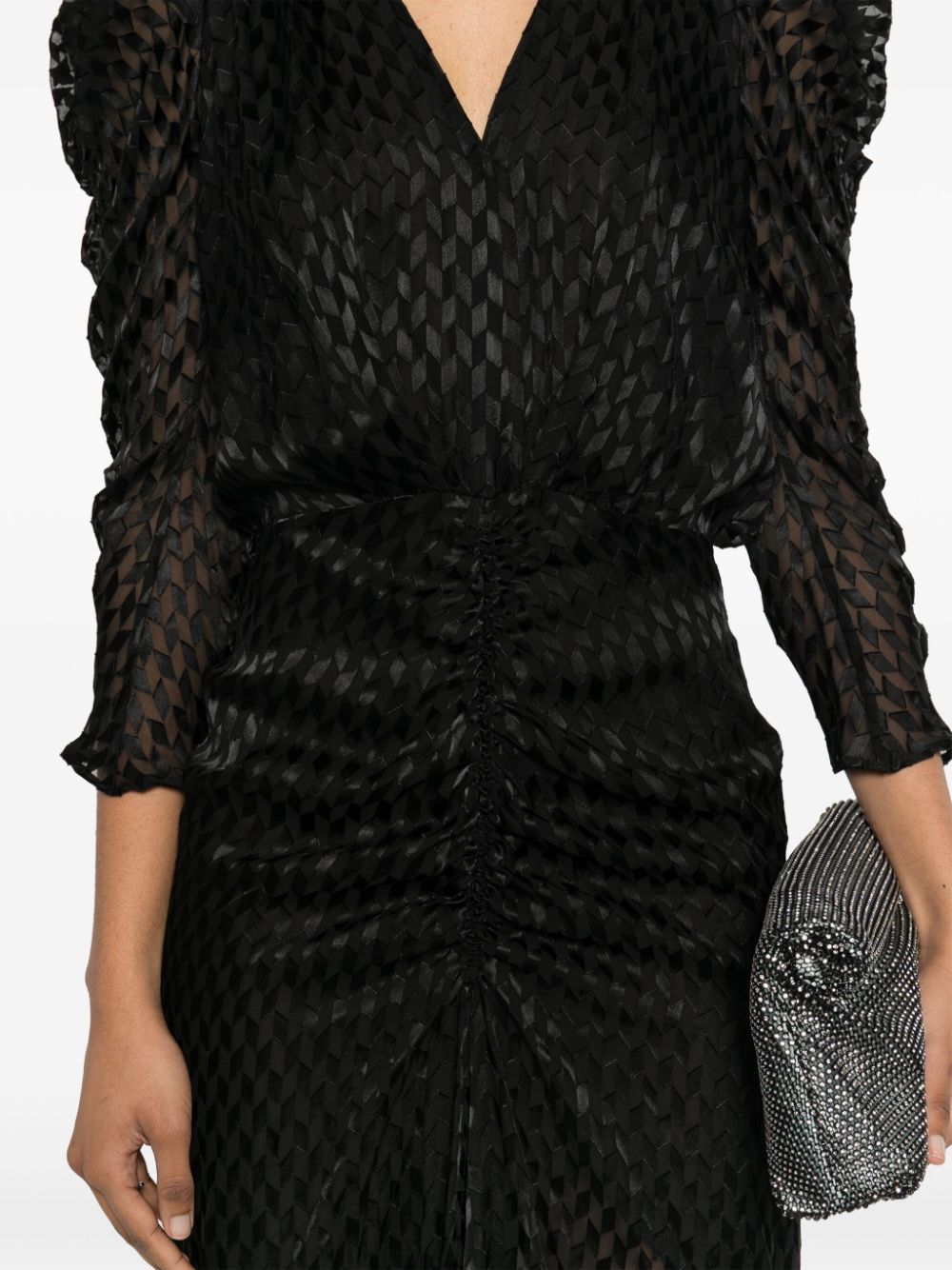 Shop Isabel Marant Nemil Midi Dress In Black