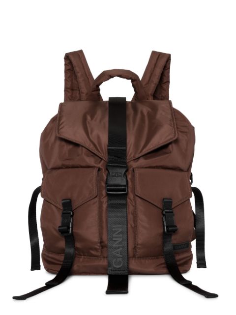 GANNI buckled tech backpack Women