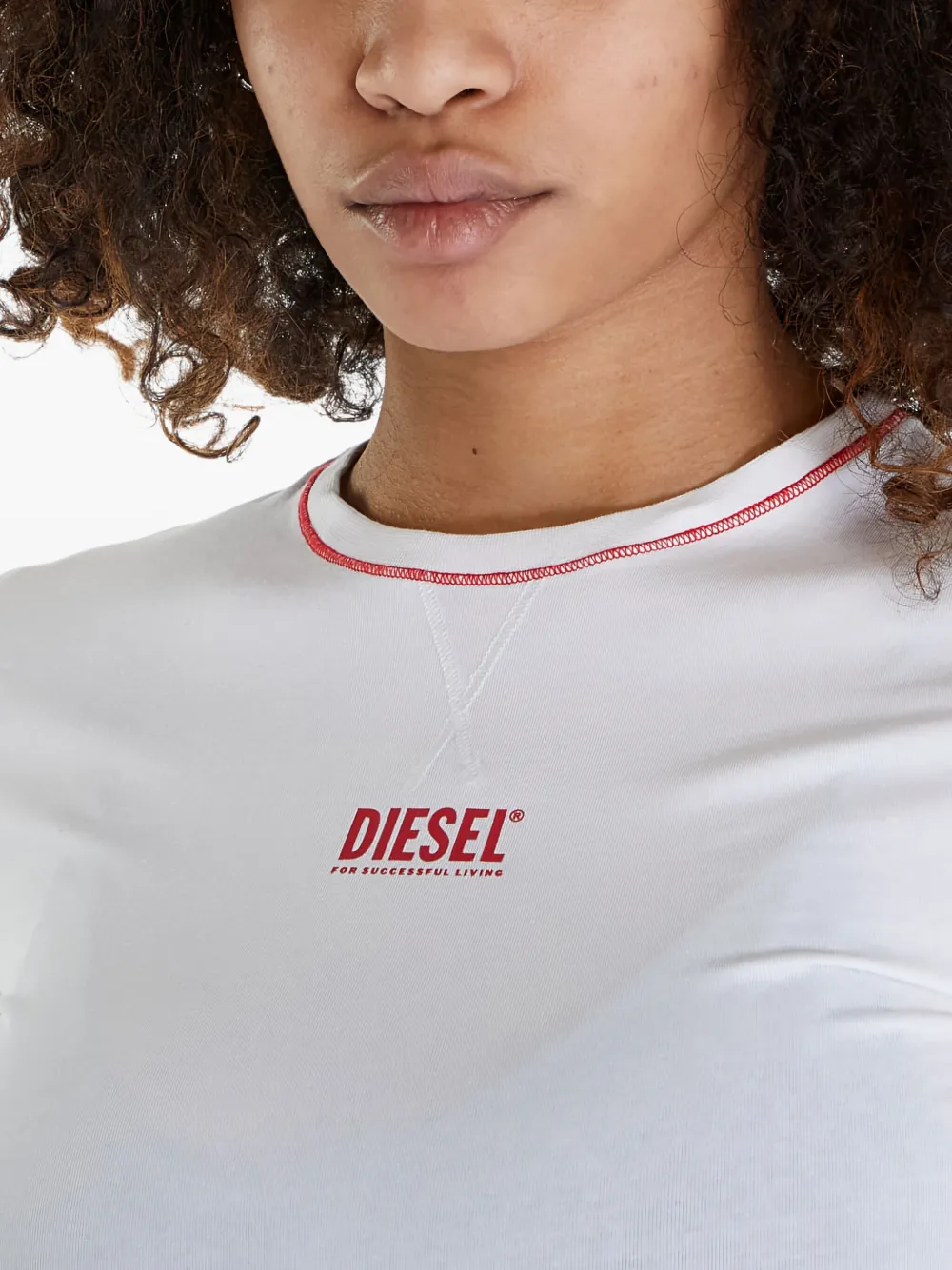 Diesel Pyjama met logoprint Wit