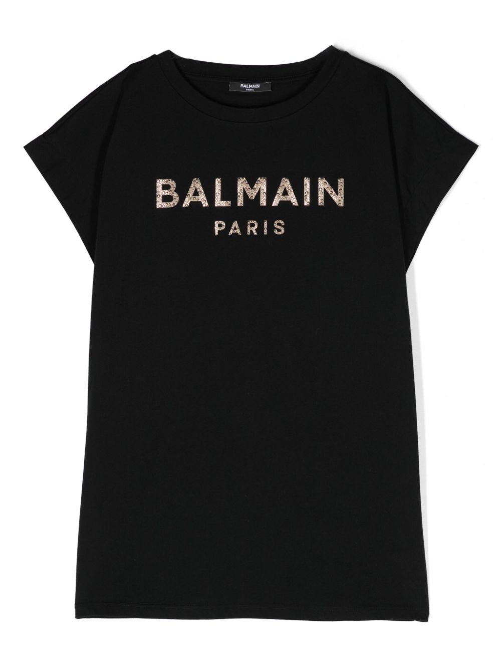 Balmain Logo-embellished Cotton T-shirt In 黑色