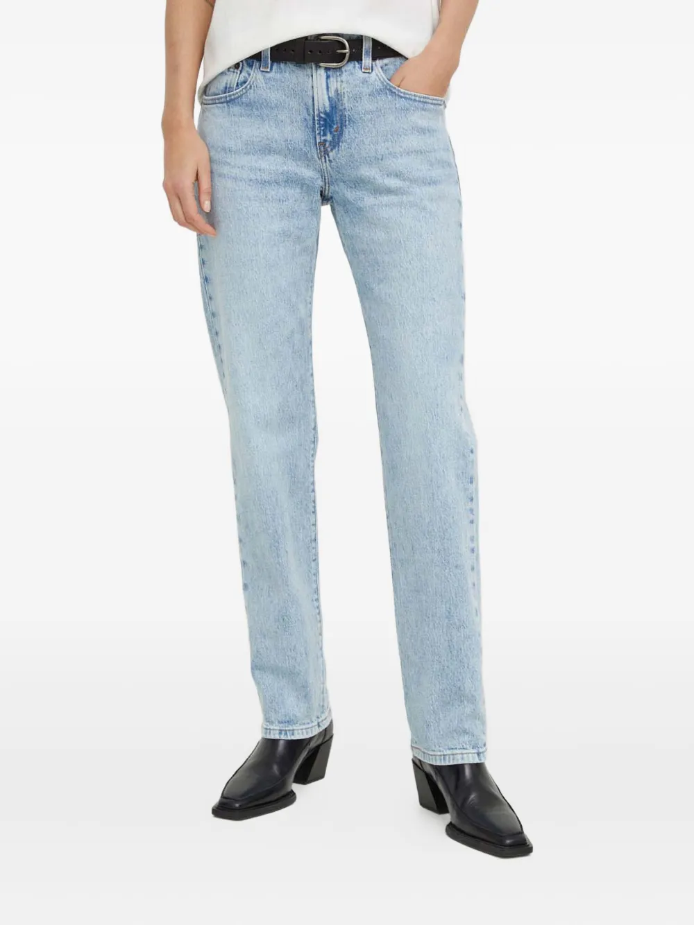 Levi's Middy Buttoned Denim Jeans In Blue