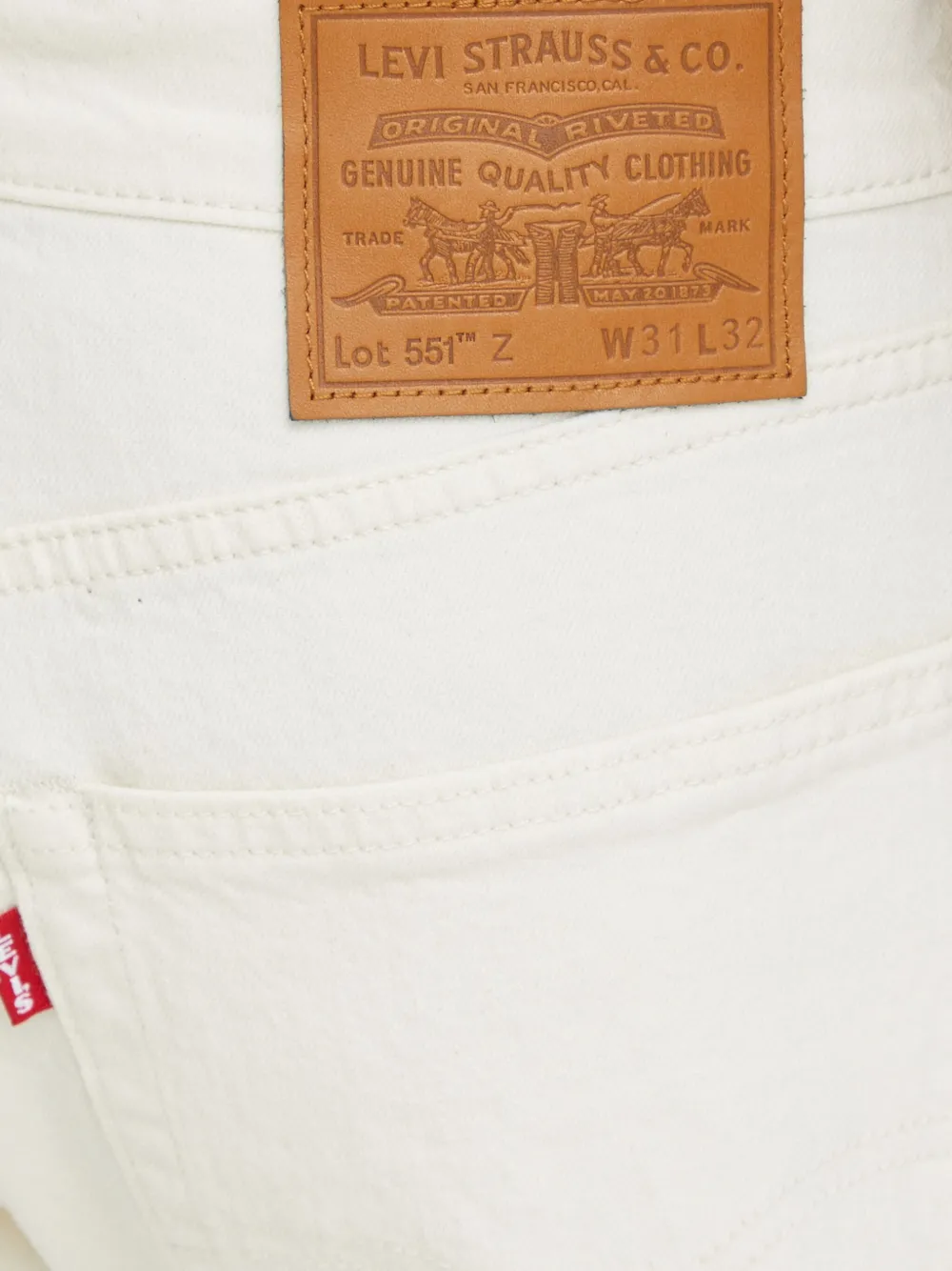 Levi's 551z Straight Denim Jeans In White