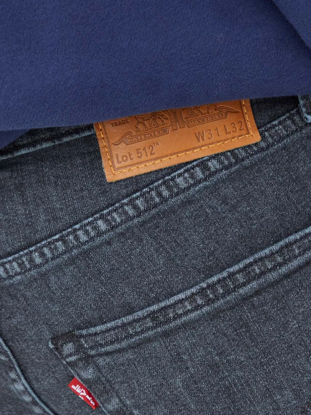 Levi's 512 slim-fit jeans met toelopende pijpen Grijs