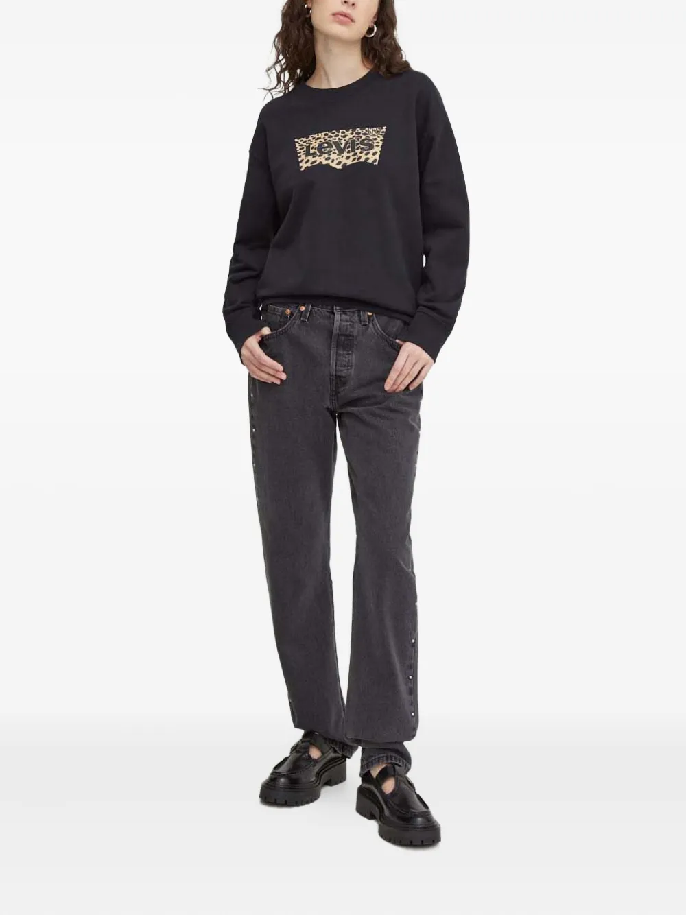 Levi's 501 Original Fit studded jeans - Zwart