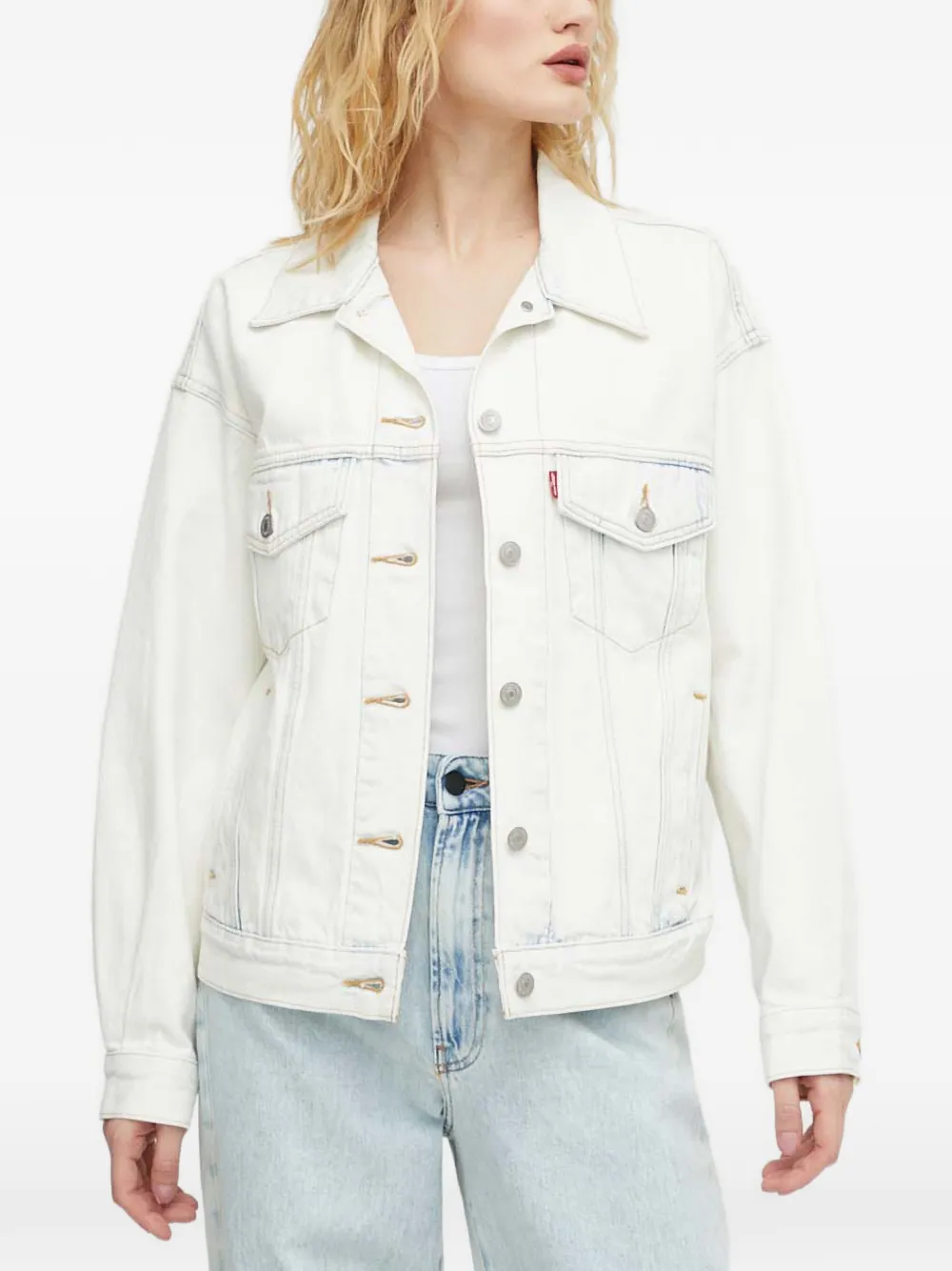 Levi's Giacca denim 90s con bottoni - Bianco