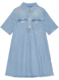 GANNI short-sleeve denim dress - Blue