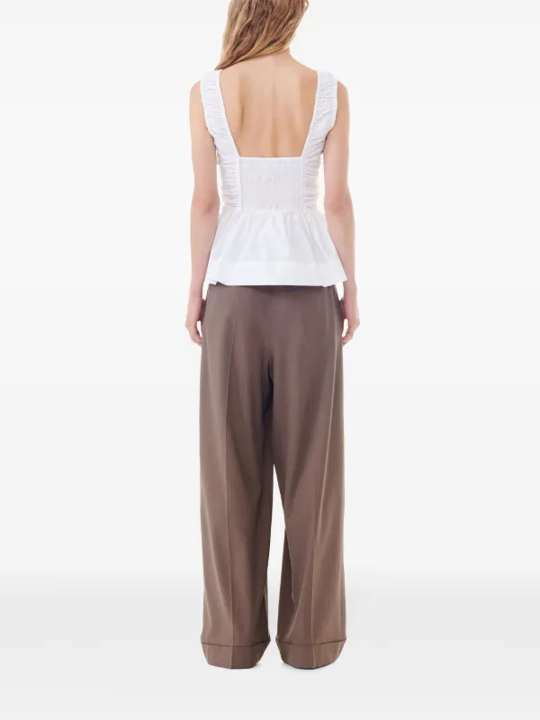 楽天市場】GANNI ガニー ブラウス Cotton Poplin Peplum Blouse