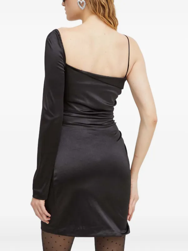 stine goya one shoulder dress Stine Goya Tini One Shoulder Velvet Dress In Black