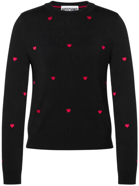 Moschino Maglione con ricamo a cuore