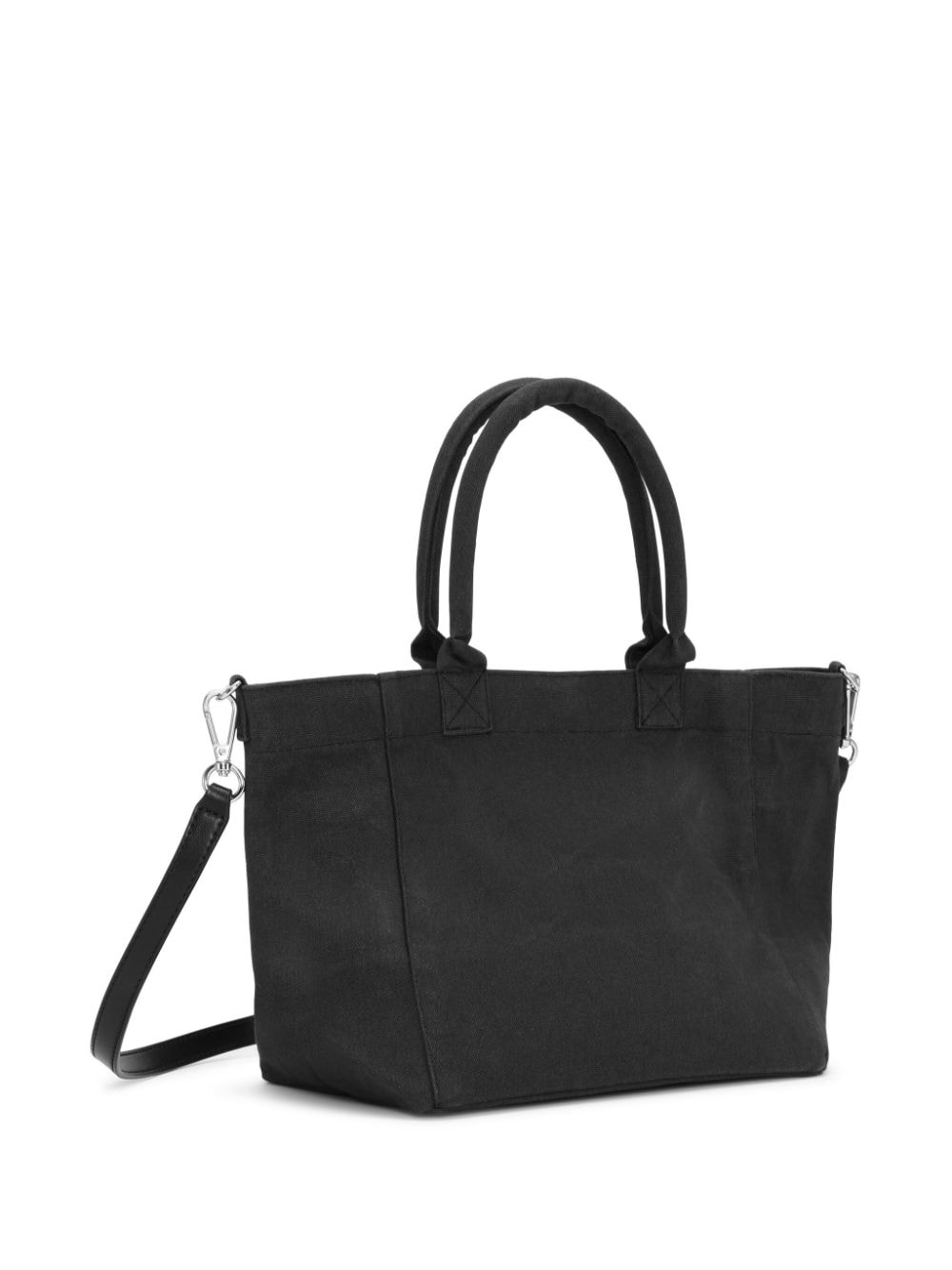 Shop Ganni Logo-embroidered Tote Bag In Schwarz