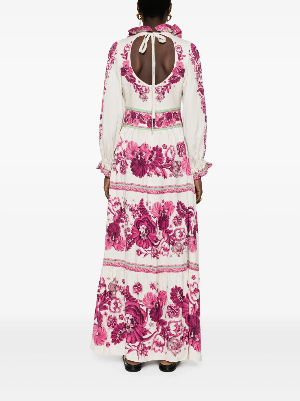 La DoubleJ Reina crêpe maxi-jurk Beige