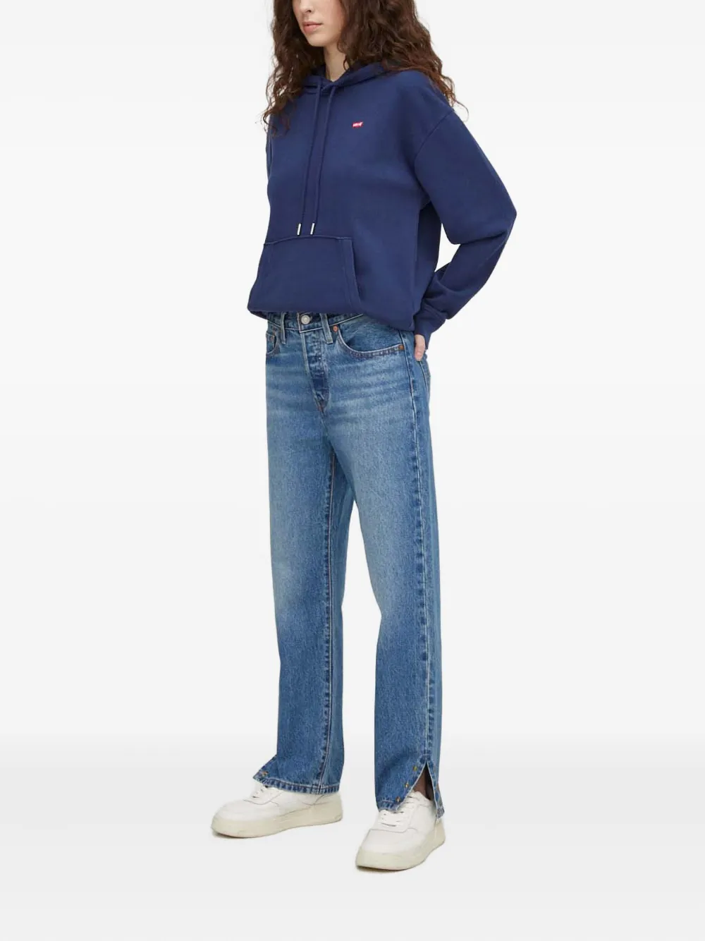 Levi's 501 star-stud split jeans - Blauw