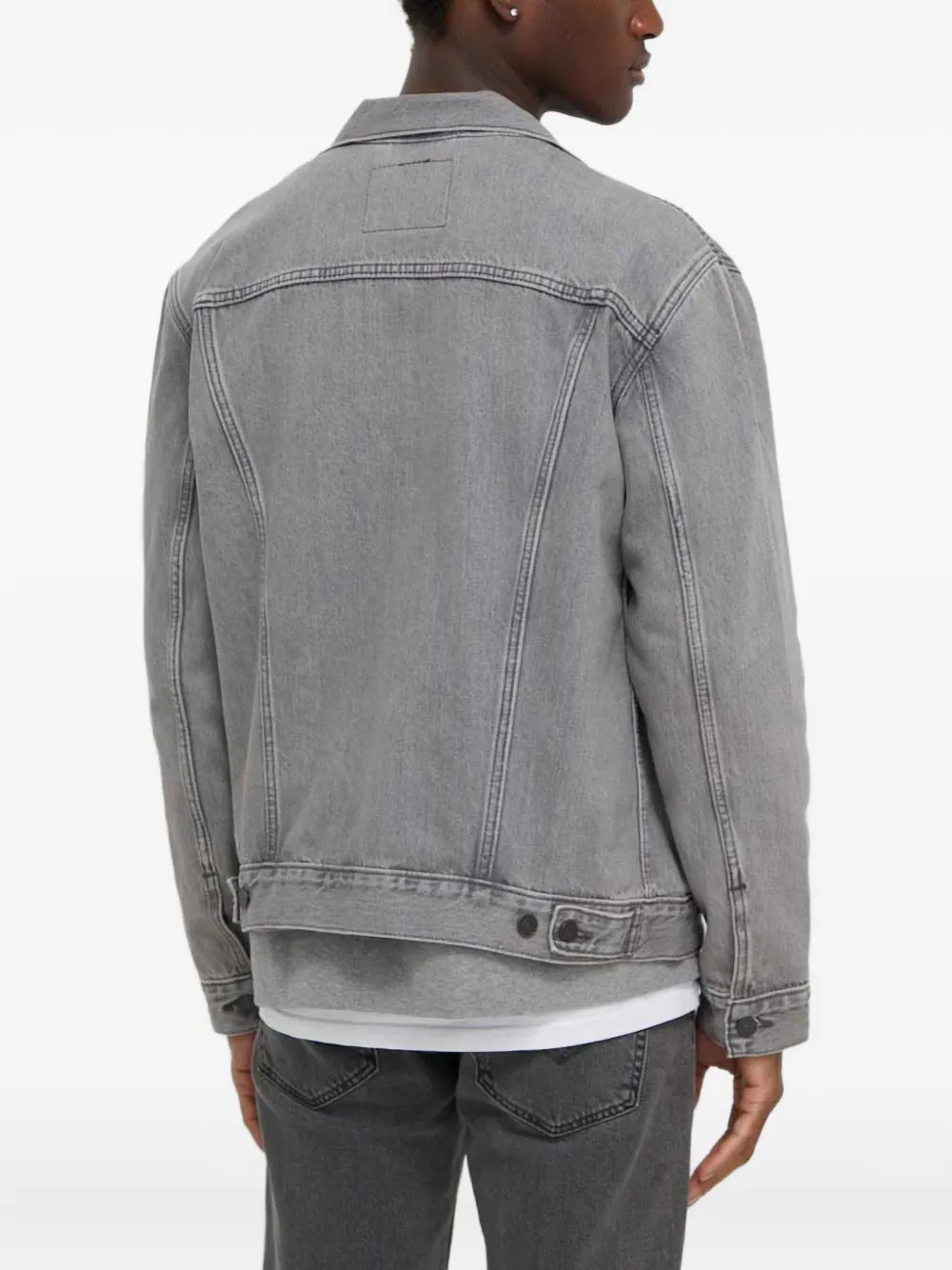 Levi's The Trucker denim jack met knopen Grijs