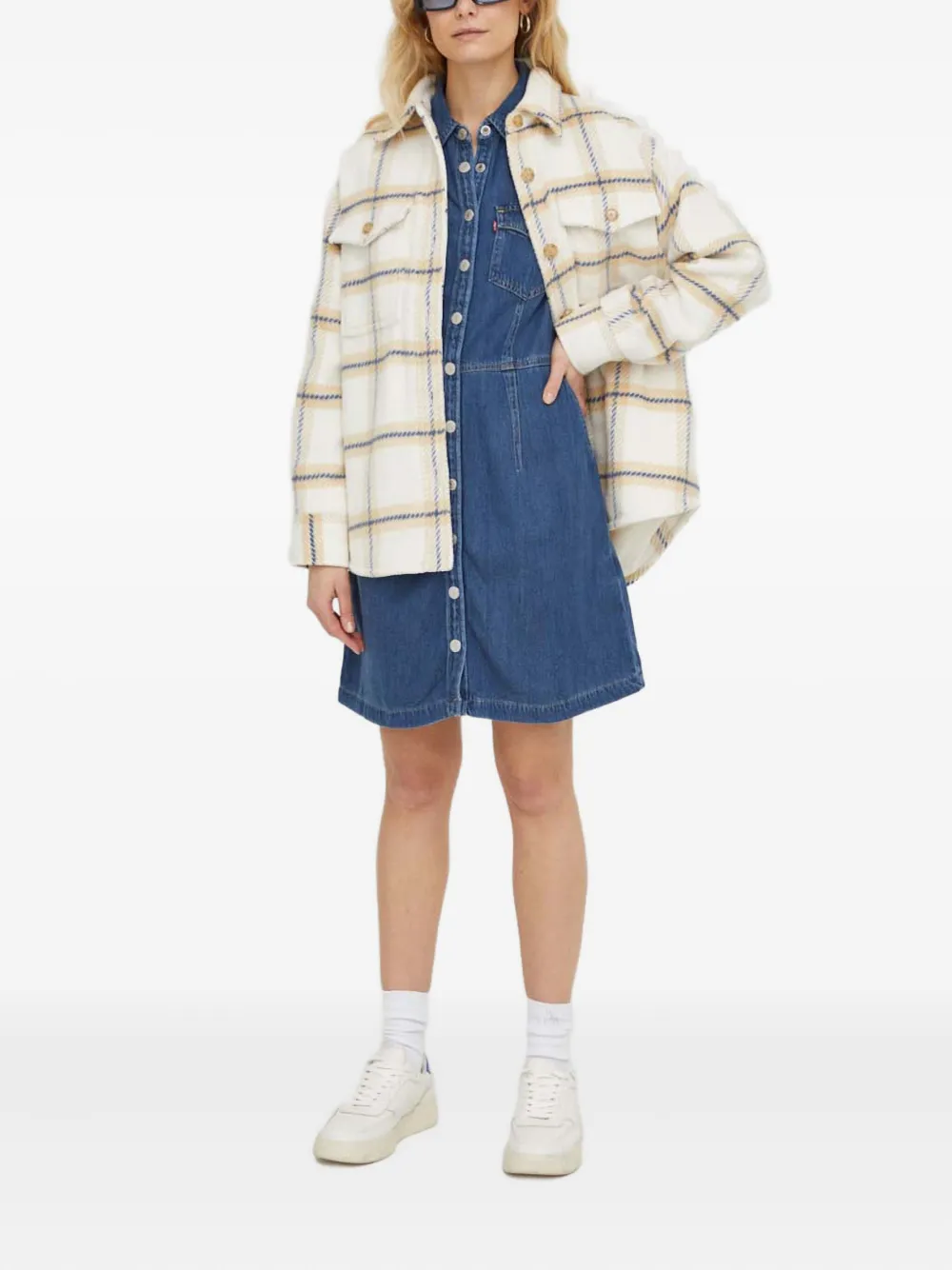 Levi's Otto Western buttoned denim dress - Blauw
