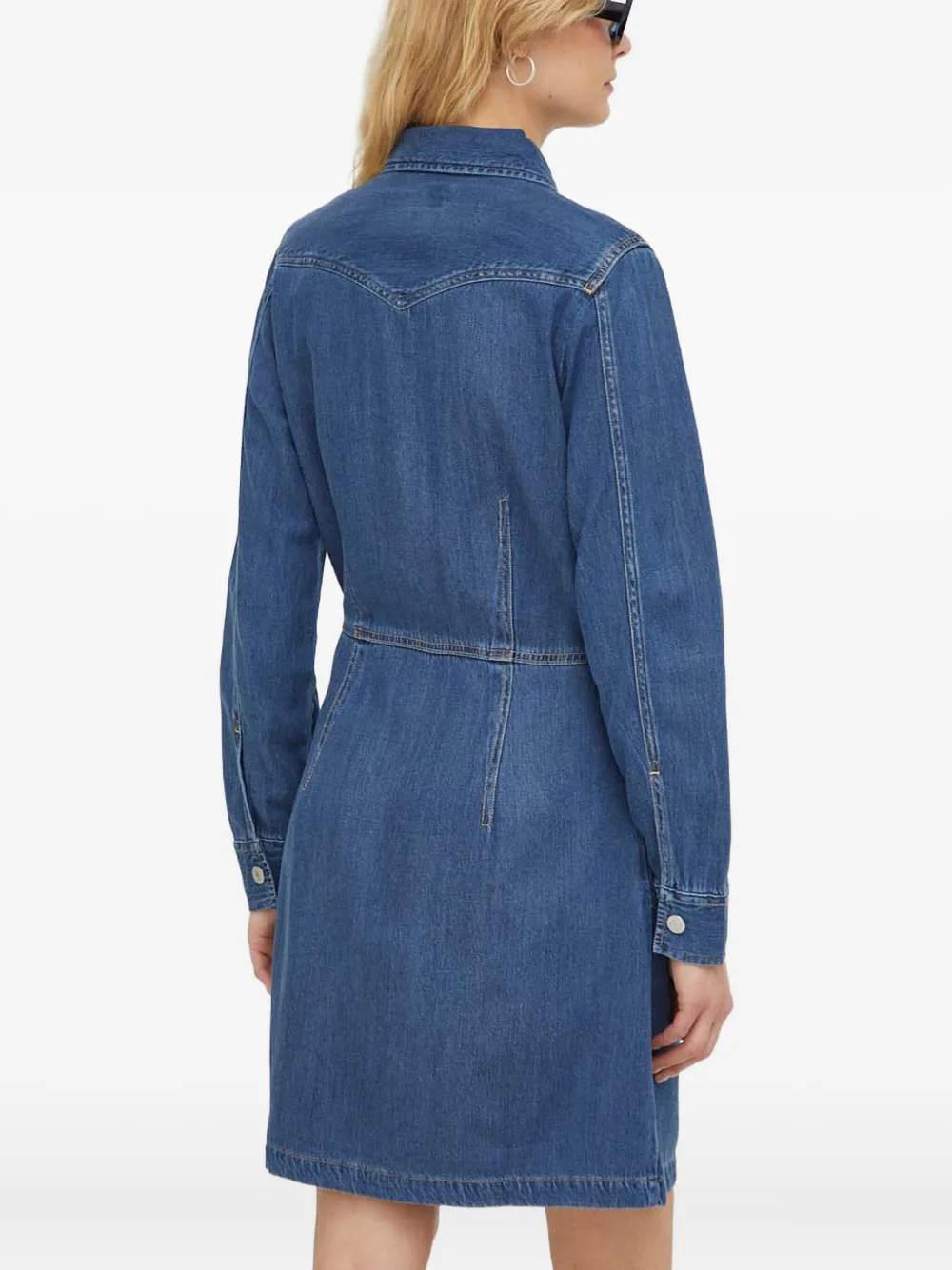 Levi's Otto Western denim jurk met knopen Blauw