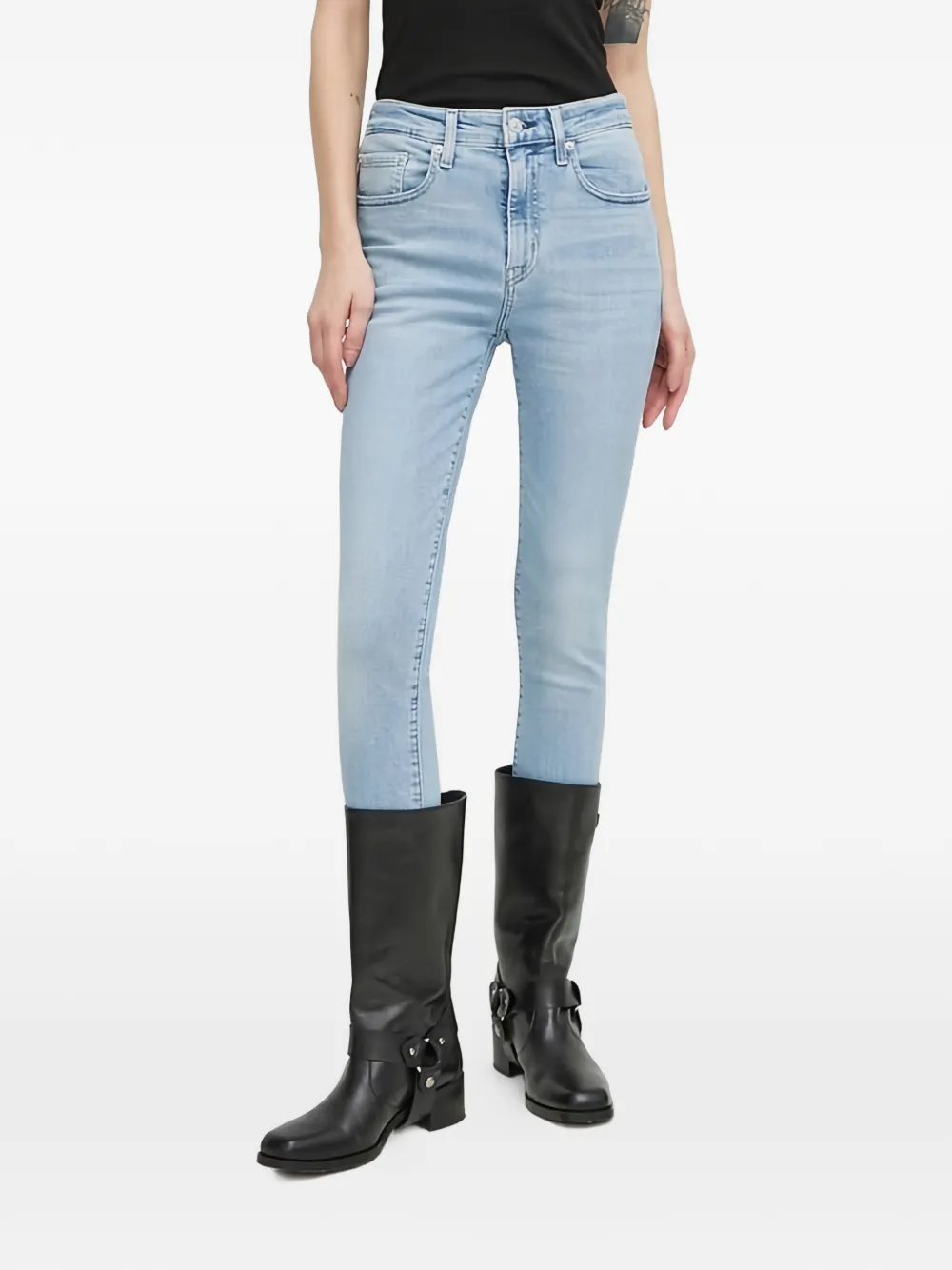 Levi's 721 raw-cut skinny-cut jeans - Blu