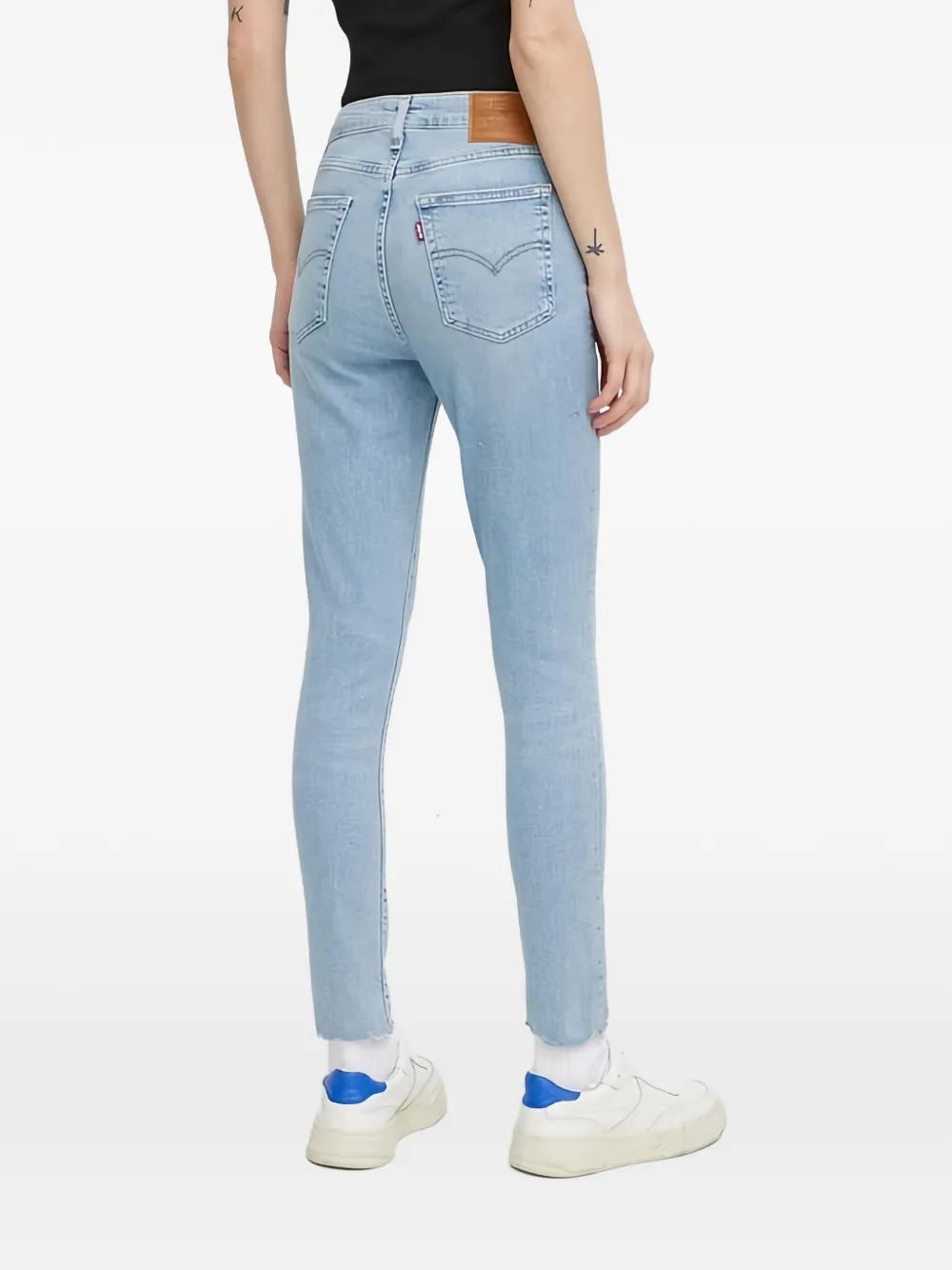 Levi's 721 gerafelde skinny jeans Blauw