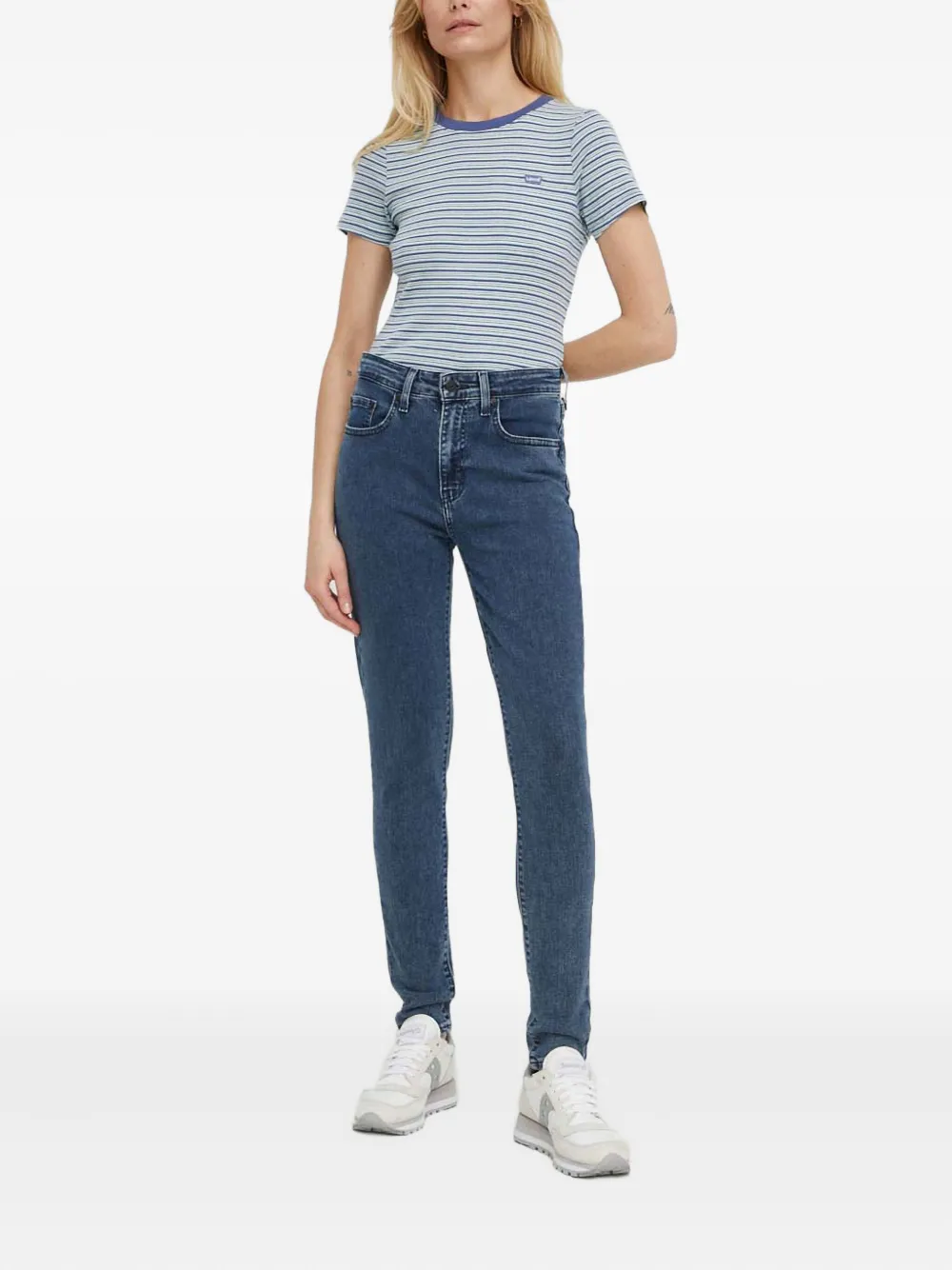 Levi's logo-patch jeans - Blauw