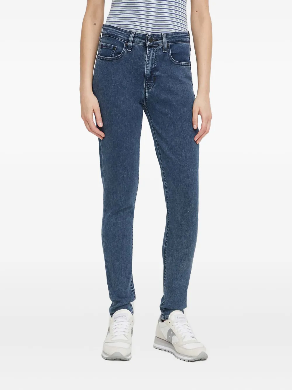Levi's Logo-patch Jeans In Blue