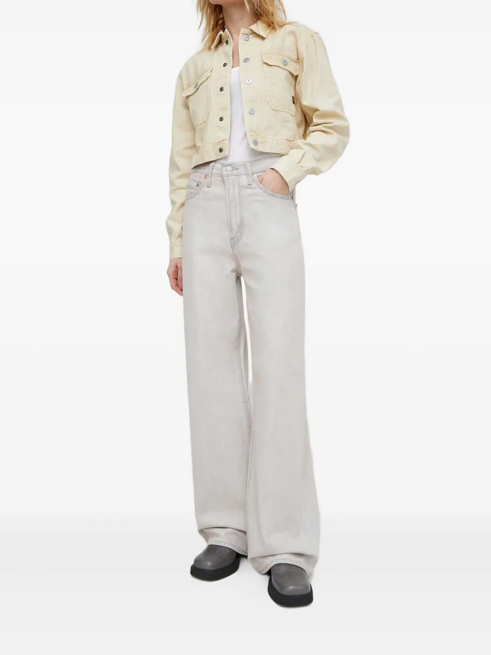 Levi's Ribcage Pocket Jeans In White