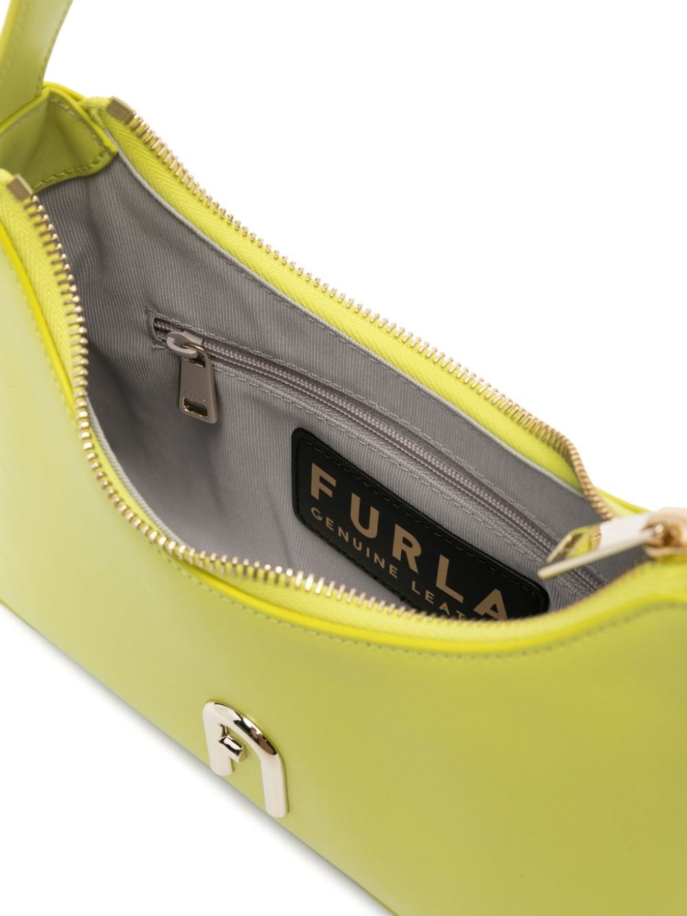 Shop Furla Diamond Leather Shoulder Bag In Yellow