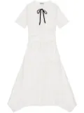 GANNI embroidered midi dress - White