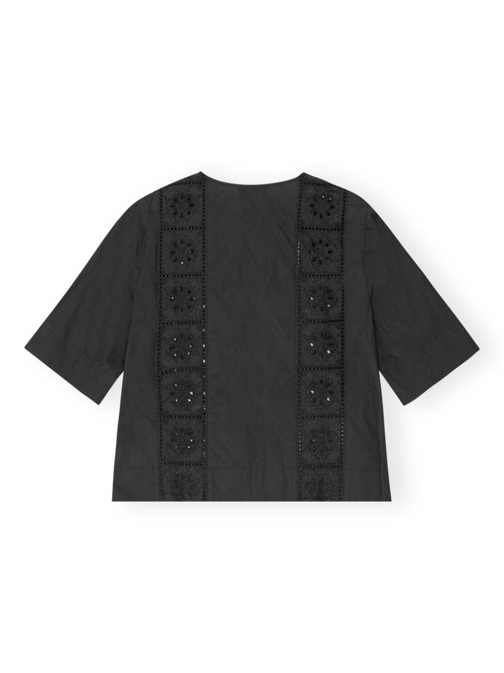 GANNI embroidered short-sleeve shirt Women