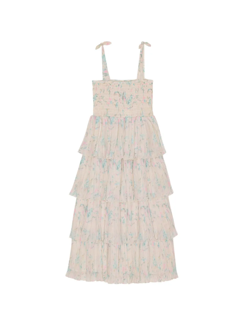 GANNI Midi-jurk met ruches Wit