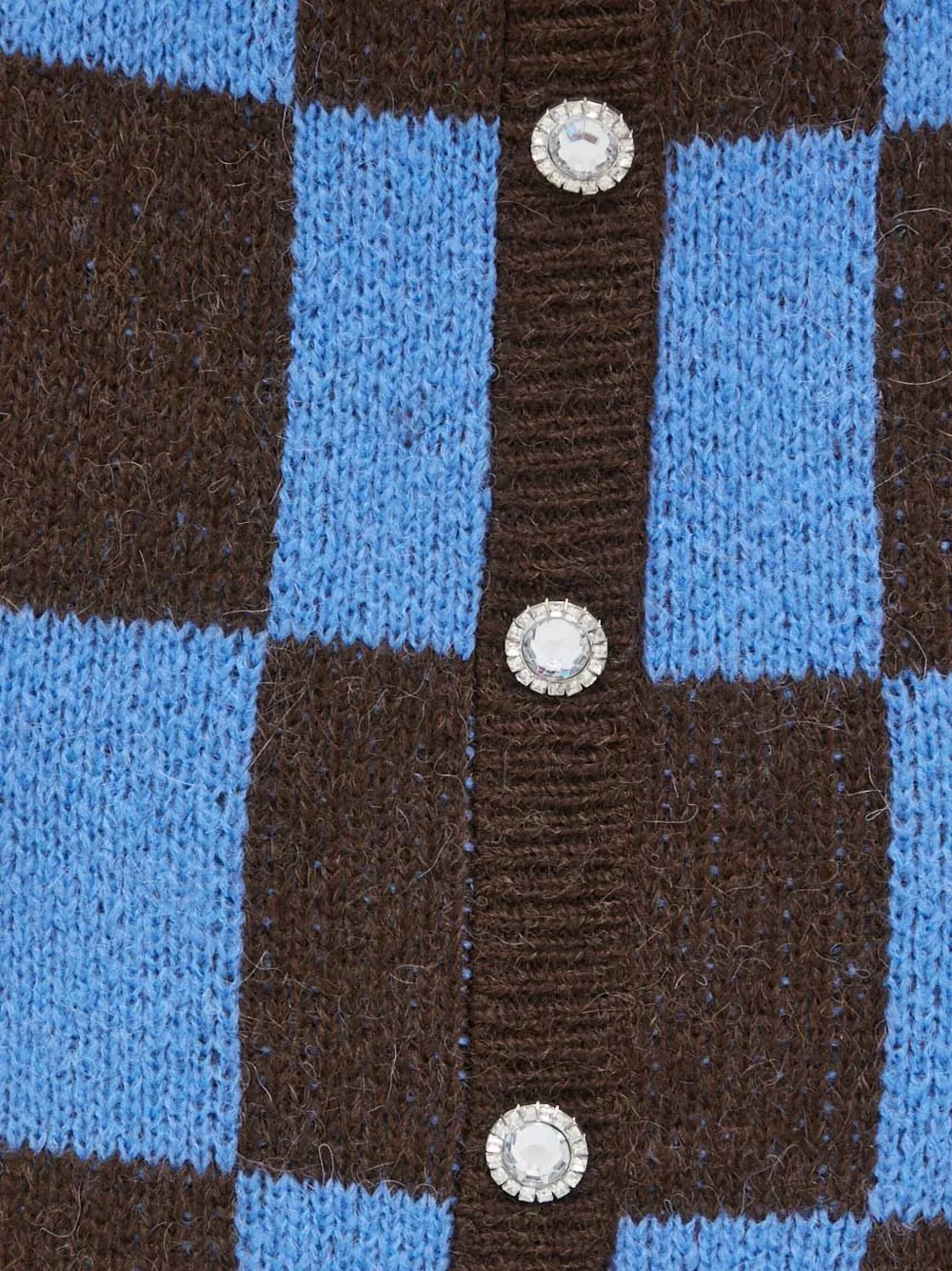 Stine Goya Geruite mini-rok met knopen Blauw