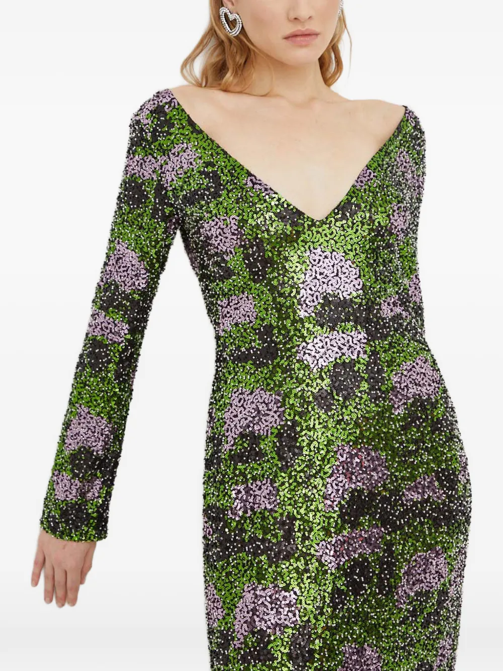 Stine Goya Allie jurk met open rug Groen
