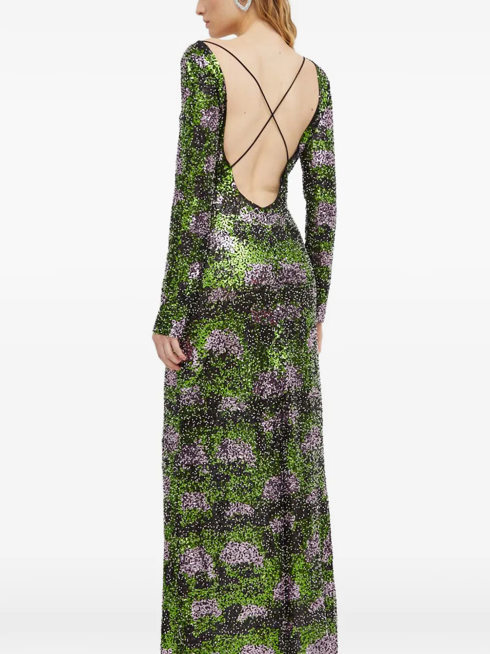 Stine Goya Allie jurk met open rug Groen