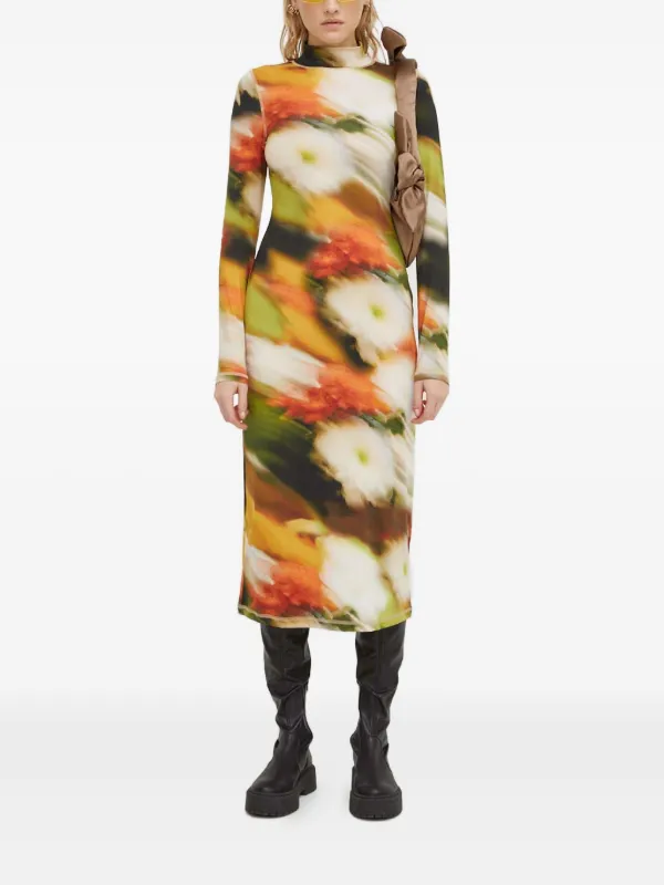 Stine Goya Printed Midi Dress - Neutrals
