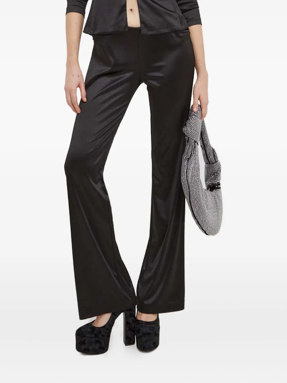 Stine Goya Plaque-detail Trousers In Black