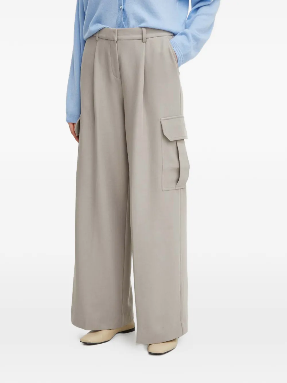 Stine Goya wide-leg cargo trousers - Grigio
