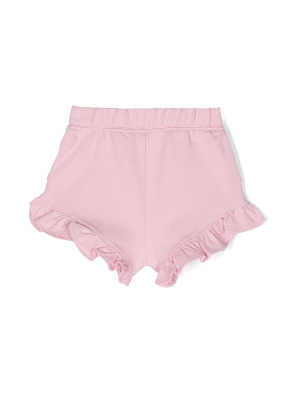 Shop Ralph Lauren Ruffle-trim Piqué Shorts In 粉色